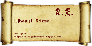 Ujhegyi Rózsa névjegykártya